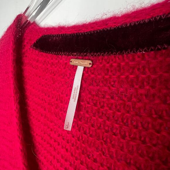 Free People All Mine Raspberry Oversized Sweater Small - Picture 6 of 7